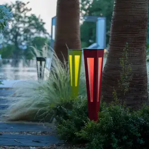 Les Jardins Torche solaire LED Tinka capteur, 62 cm, griseVendu parluminaire