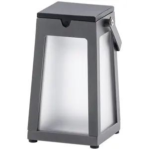 Les Jardins Lanterne solaire LED Tinka portable, griseVendu parluminaire