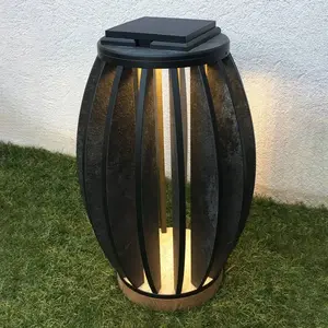 Les Jardins Lampe solaire LED Pastek en teck avec capteurVendu parluminaire