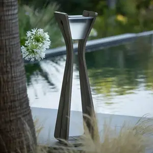 Les Jardins Lampe solaire LED Osmoz en Duratek, grise pas cher