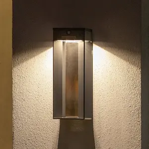 Les Jardins Borne solaire LED Blade avec capteur, griseVendu parluminaire