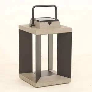 Les Jardins Lanterne solaire Teckalu, Duratek/aluminium noir, 36,5cmVendu parluminaire