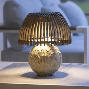 Les Jardins Lampe de table LED Alba, gris/beige, hauteur 41 cmVendu parluminaire