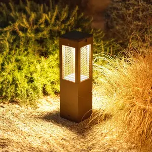 Les Jardins Lampe pour socle LED solaire Tradition Sensor Corten 40cmVendu parluminaire