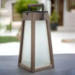 Les Jardins Lanterne solaire LED Tecka, teck duratec gris 39cmVendu parluminaire