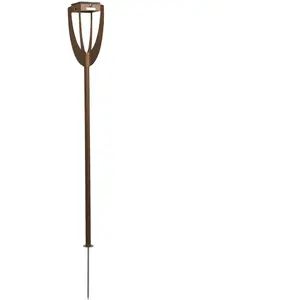 Les Jardins Lampe solaire LED Tulip avec piquet, cortenVendu parluminaire