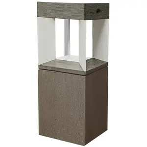 Les Jardins Luminaire solaire LED Teckalu capteur teck/blancVendu parluminaire