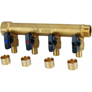 Comparateur de prix : Collecteur avec vannes per à glissement GRK m/f - 3/4' - ø 16 mm - 4 sorties