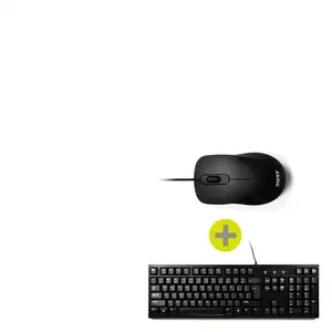 Comparateur de prix : Pack Clavier + Souris filaire Port Designs Noir