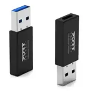 Lot De 2 Adaptateurs USB Femelle Vers USB-C Femelle - Double Face 10 Gbit/s - Charge Rapide 5V/3A - Connexion Extension Câble