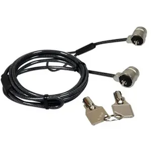 Port Connect Câble de sécurité Informatique à clé et Double loquet Slim 1,80m pas cher
