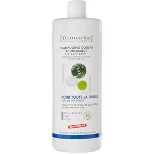 Dermaclay Soin Capillaire Shampoing Douche Économique Famille Bio 1L pas cher