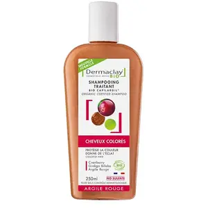Comparateur de prix : Dermaclay Shampoing Traitant Bio Cheveux Colorés Argile Rouge 250ml