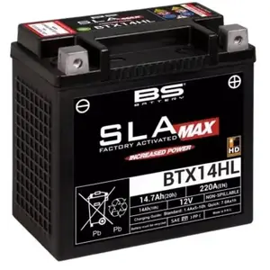 BS Battery Batterie SLA Max sans entretien activé usine - BTX14HL pas cher