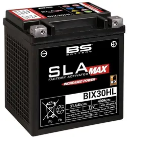 Bs Battery Batterie à gel scellée pré-activée BS Sla-Max BIX30HL 12 V 30 Ah 400 CCA pas cher