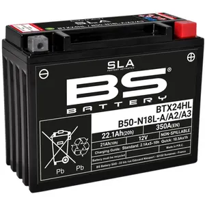 Comparateur de prix : BS battery 300770 btx24hl AGM SLA Moto Batterie Noir