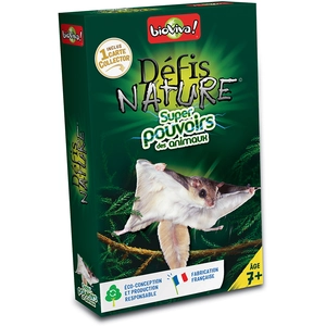 Comparateur de prix : Jeu de cartes Bioviva Défis Nature Super pouvoirs des animaux TU