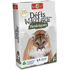 Jeu de cartes BIOVIVA - Défis Nature - Amériques - Garçon et Fille - À partir de 7 ans pas cher