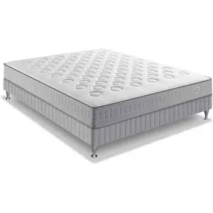 Comparateur de prix : ENSEMBLE INITIAL, matelas H23 ressort ensachés, ferme, sommier Simmons