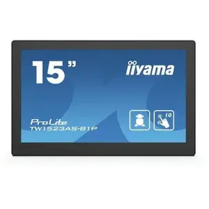 Iiyama ProLite TW1523AS-B1P - Ecran LED - 15.6" - fixe - écran tactile - 1920 x 1080 Full HD (1080p) - IPS - 450 cd/m² - 1000:1 - 30 ms - HDMI - pas cher