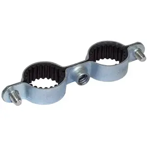 BLANC HABITAT Ayor - Collier double isophonique Ø14 - Boite de 50 - Acier nickeléVendu parscrewfix