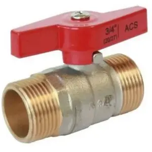 Vanne à sphère SOMATHERM ACS Mâle 1/2" en laiton à poignée papillonVendu parchampion-direct