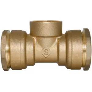 Raccord laiton Té femelle SOMATHERM PE Ø 40 - Filetage 1"1/4Vendu parscrewfix