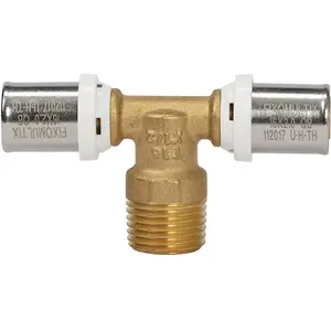 Raccord adaptateur en T à pression en laiton Fixoconnect 16mm pas cher