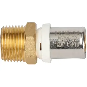 Raccord droit mâle multicouche à sertir 26mm x 26/34 - 1" Fixoconnect