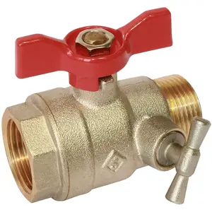 Somatherm Vanne à sphère à purge manette papillon MF 15/21 - 1/2" Pronorm