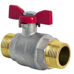 Blanc Habitat - Vanne acs d'arrêt à boisseau papillon MM3/4''(20/27)Vendu parscrewfix