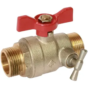 Vanne à sphère à purge manette papillon MM 20/27 - 3/4" Pronorm