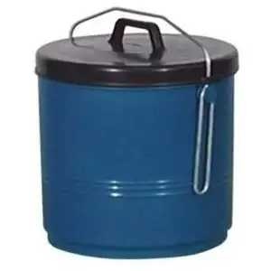 ALUMINIUM ET PLASTIQUE Poubelle à couvercle inséparable - 16 L - bleuVendu paramazon
