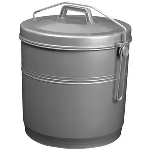 Comparateur de prix : ALUMINIUM ET PLASTIQUE Poubelle étrier 16L - gris silver