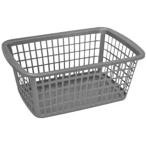 ALUMINIUM ET PLASTIQUE - Corbeille rangement 36x25x15 Silver pas cher