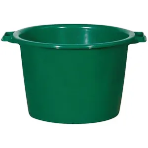ALUMINIUM ET PLASTIQUE Baquet rond 40 L - D: 49 cm - H 31 cm - vert pas cher