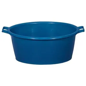 ALUMINIUM ET PLASTIQUE Baquet oval - 70L - 77 x 58 cm - Bleu pas cher