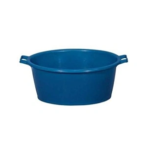 ALUMINIUM ET PLASTIQUE Baquet oval - 45L - 62 x 50 cm - Bleu pas cher