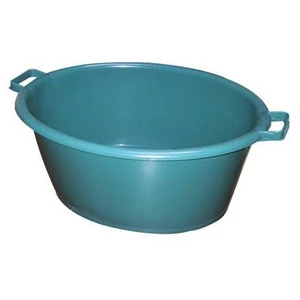ALUMINIUM ET PLASTIQUE Baquet ovale 45L 62x50cm - vert pas cher