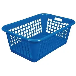 ALUMINIUM+ET+PLASTIQ Corbeille à linge - 60 L - bleu pas cher