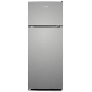 Comparateur de prix : Réfrigérateur double porte corps gris & porte look inox FrigeluX RDP216XE 211 L