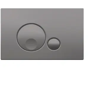 Regiplast - Plaque de commande globe - Double chasse 3/6L - Chromé mat pas cher
