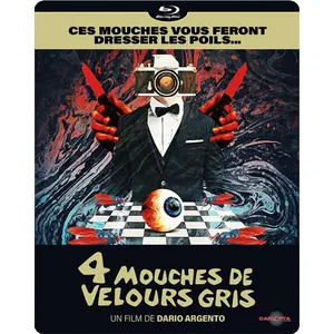 Comparateur de prix : Carlotta 4 Mouches de velours gris Édition Limitée Steelbook Blu-ray