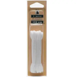 Lacets Sport Ovale 120 cm par Famaco Blanc T.U Accessoires pas cher