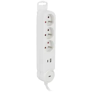 Zenitech - Multiprise Iota 3x16A + usb a+c avec interrupteur pas cher