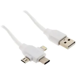 LIFEDOM Câble USB universel avec triple sortie USB-C, Micro USB et Lig... pas cher