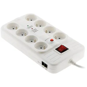 Comparateur de prix : Bloc multiprise parafoudre ZENITECH 8 prises + inter "security Pro" TV