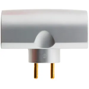 Quadriplite latérale ZENITECH 4 prises 2x16A + 2x6A - Inox-Chrome