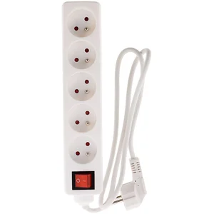 Comparateur de prix : Bloc multiprise ZENITECH 5 prises 16A avec interrupteur - Blanc