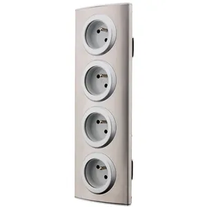 Comparateur de prix : Zenitech Bloc 4 prises cuisine 4 x 16A 2P+T à câbler alu brossé